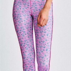 LoveShackFancy Pink Leggings with Playful Pattern
